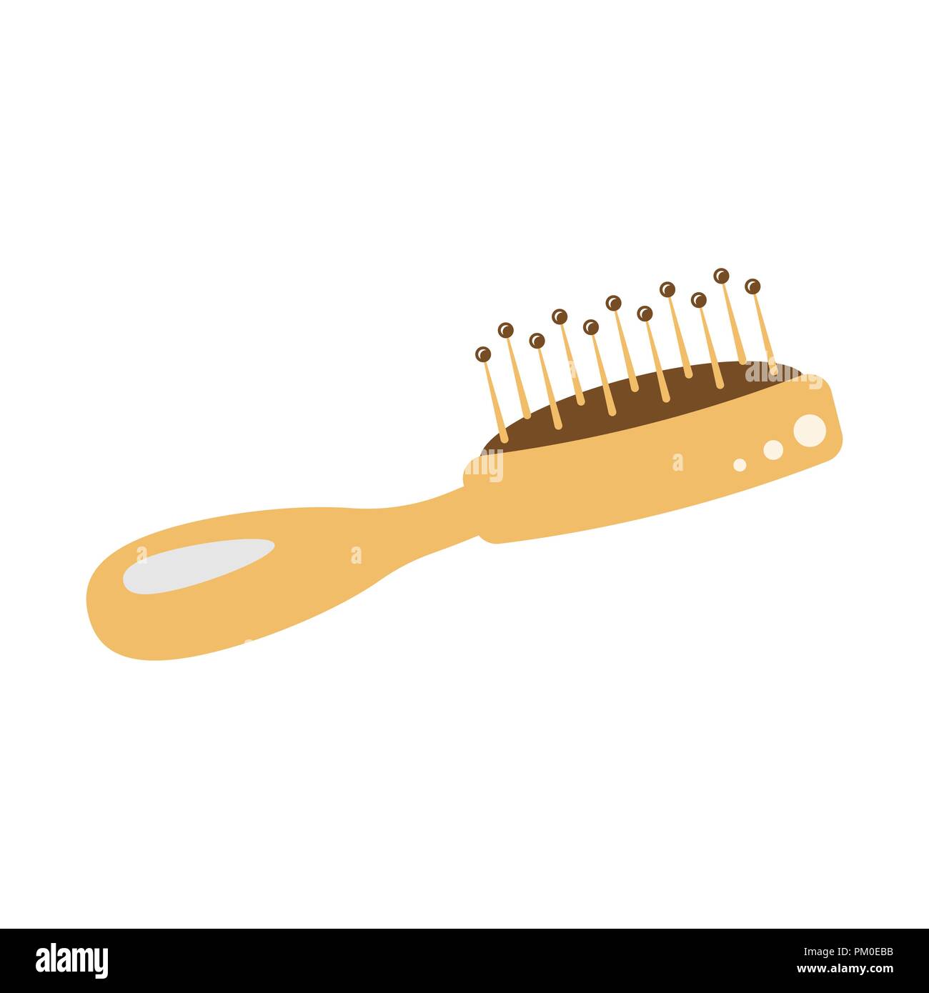 Haar Bürste Symbol im flachen Stil. Kamm Zubehör Vector Illustration auf weißem Hintergrund isoliert. Haarbürste Geschäftskonzept. Stock Vektor