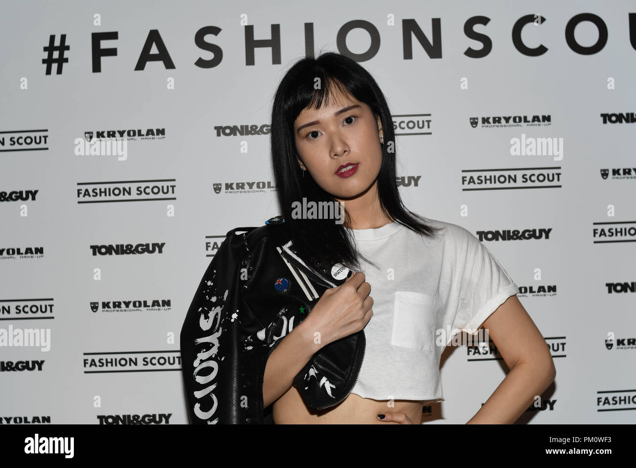 London, Großbritannien. 15. September 2018. Warintira Suwanvanichkul besuchen Fashion Scout - SS 19 - London Fashion Week - Tag 2, London, UK. 15. September 2018. Bild Capital/Alamy leben Nachrichten Stockfoto