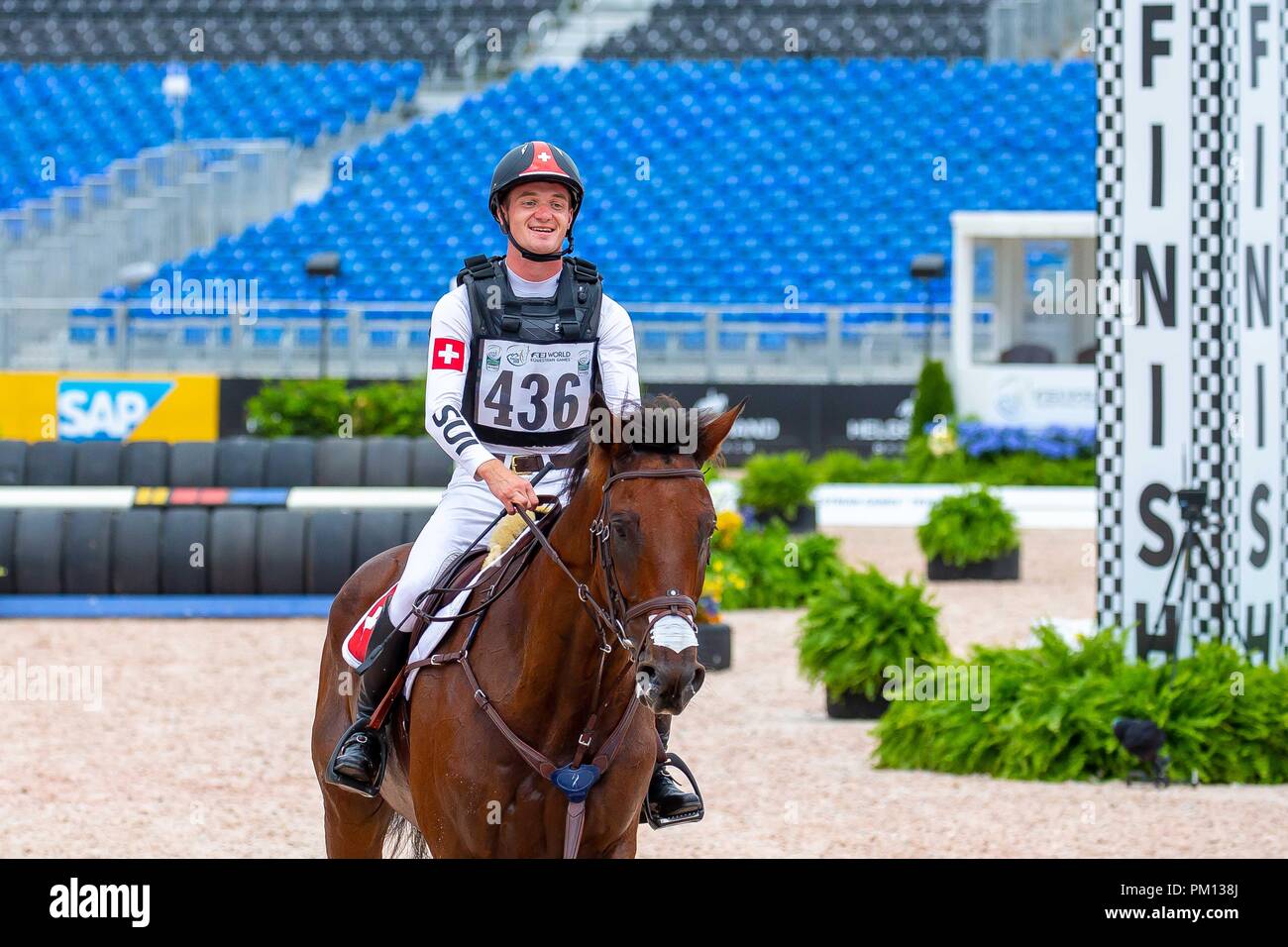 North Carolina Usa 15 Sep 2018 North Carolina Usa 15 Sep 2018 Robin Godel Grandeur De Lully Ch Sui Finish Line Querfeldein Eventing Tag 5 World Equestrian Games Weg 2018 Tryon North