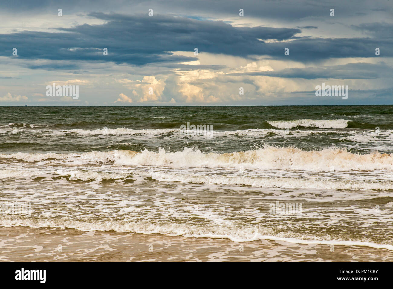 Küste am Golf von Mexiko, in der Nähe von Matagorda, Texas, USA Stockfoto