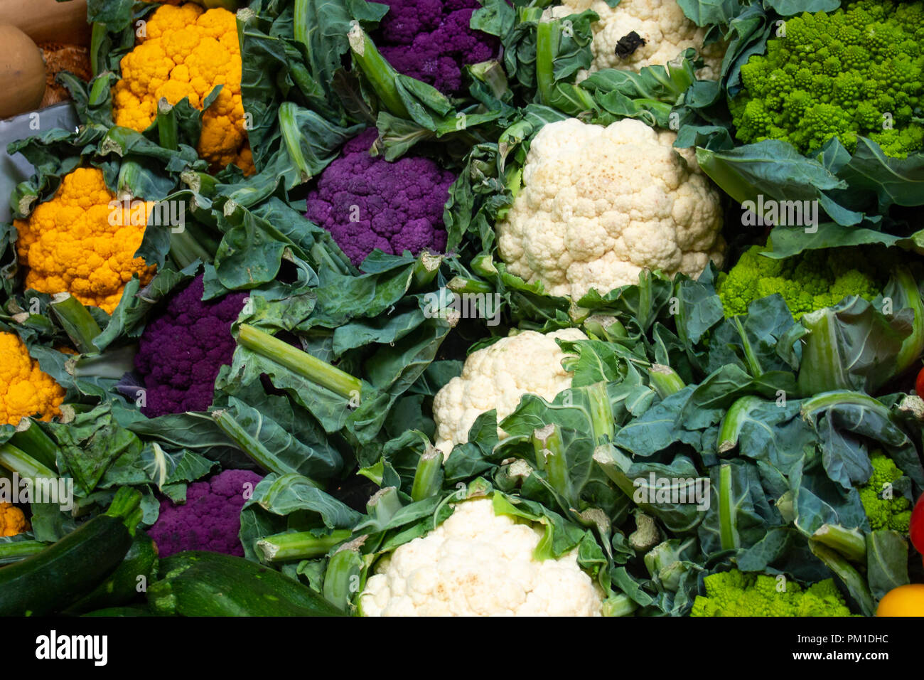 Frisch in Londons berühmten Borough Market, London UK produzieren. Stockfoto