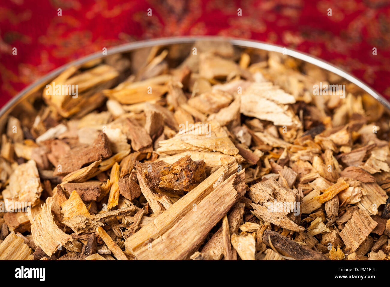 Agarwood, auch als aloeswood, Aloe Räucherstäbchen Chips Stockfoto