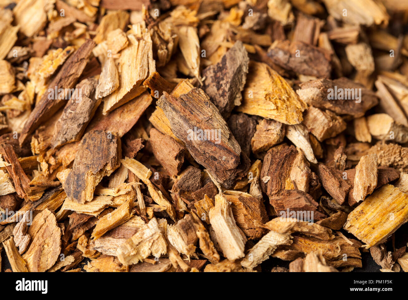 Agarwood, auch als aloeswood, Weihrauch Chips Stockfoto