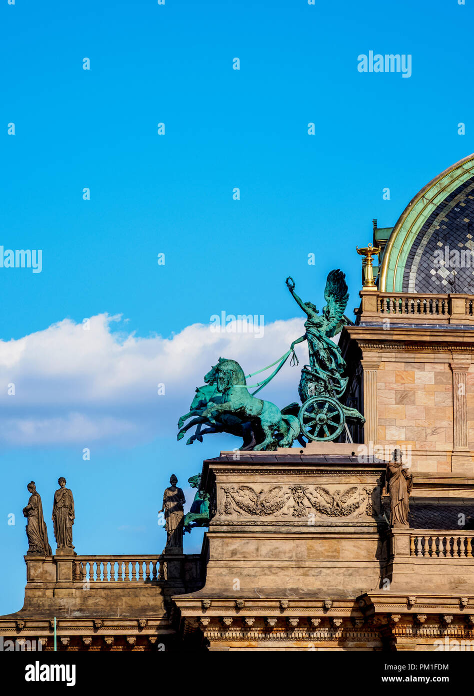 National Theater, Detailansicht, Prag, Böhmen, Tschechien Stockfoto