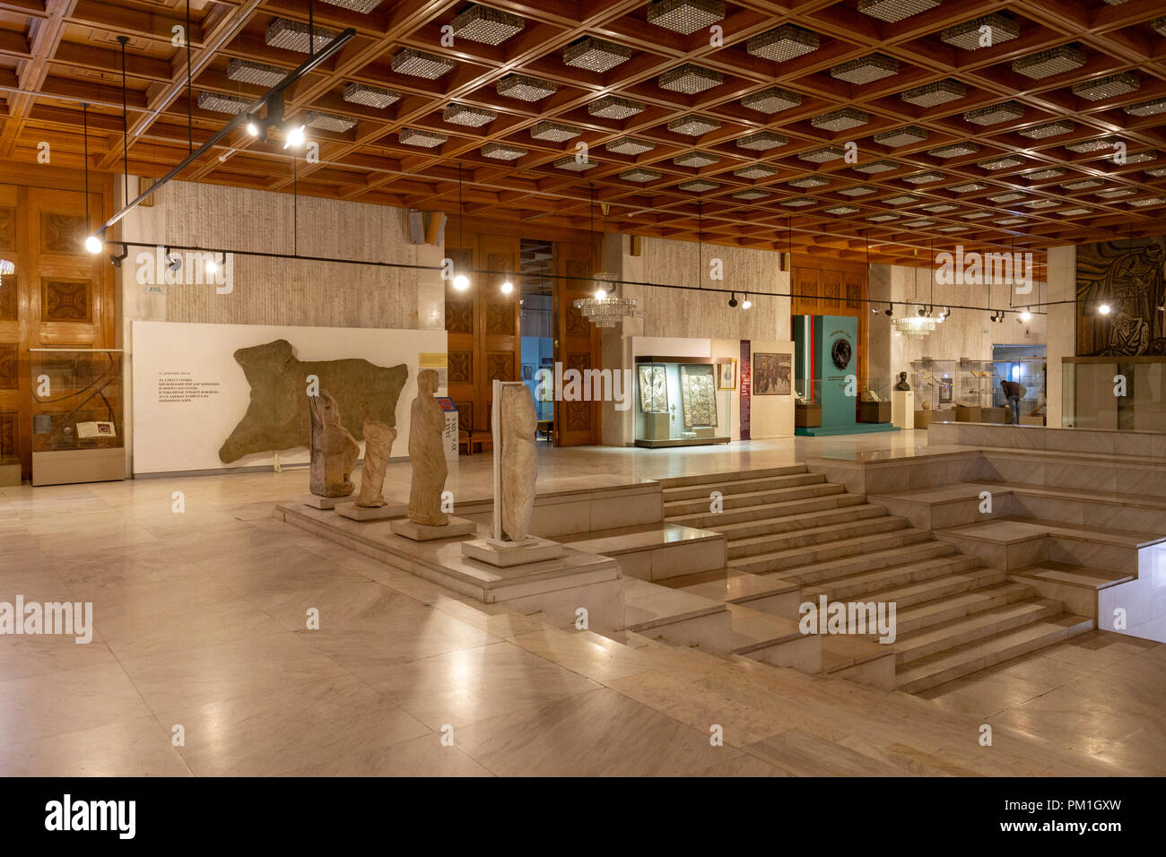 Allgemeine Ansicht im Nationalmuseum für Geschichte, Sofia, Bulgarien. Stockfoto