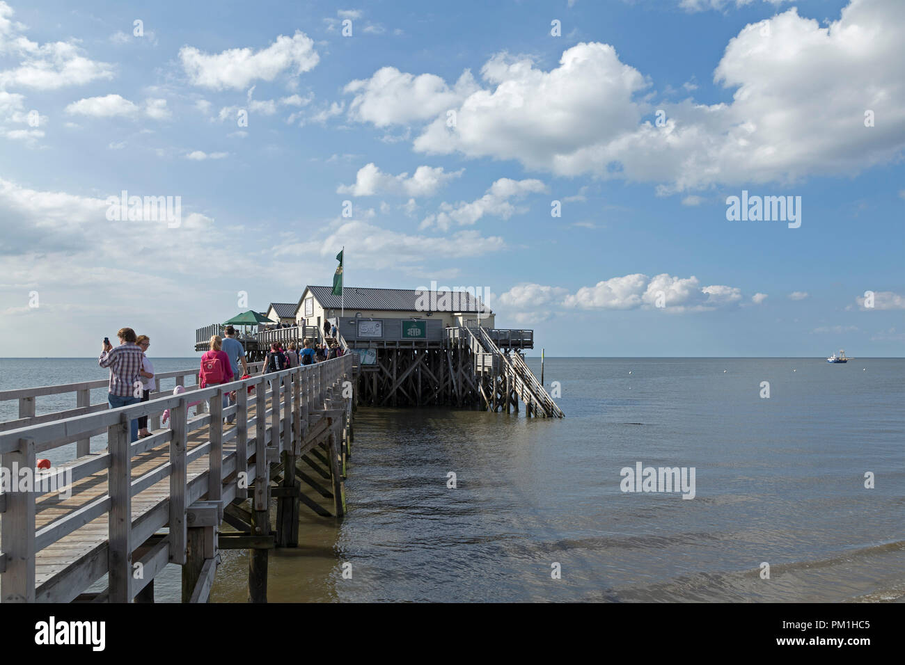 Stelzenhaus Restaurant am Strand, St. Peter-Ording, Schleswig-Holstein, Deutschland Stockfoto