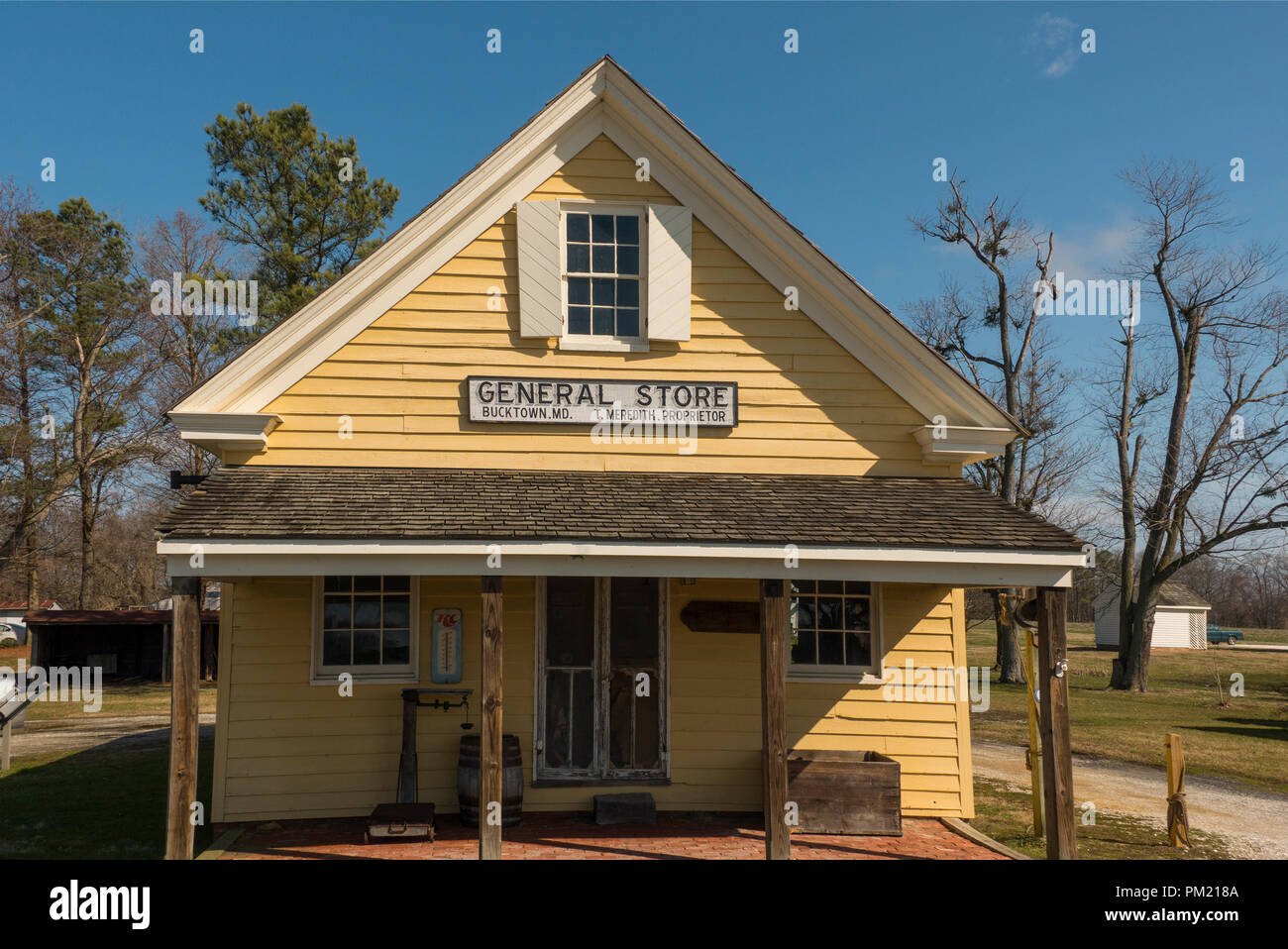 Bucktown General Store Website von Harriet Tubmans erste Trotzreaktion Maryland Stockfoto