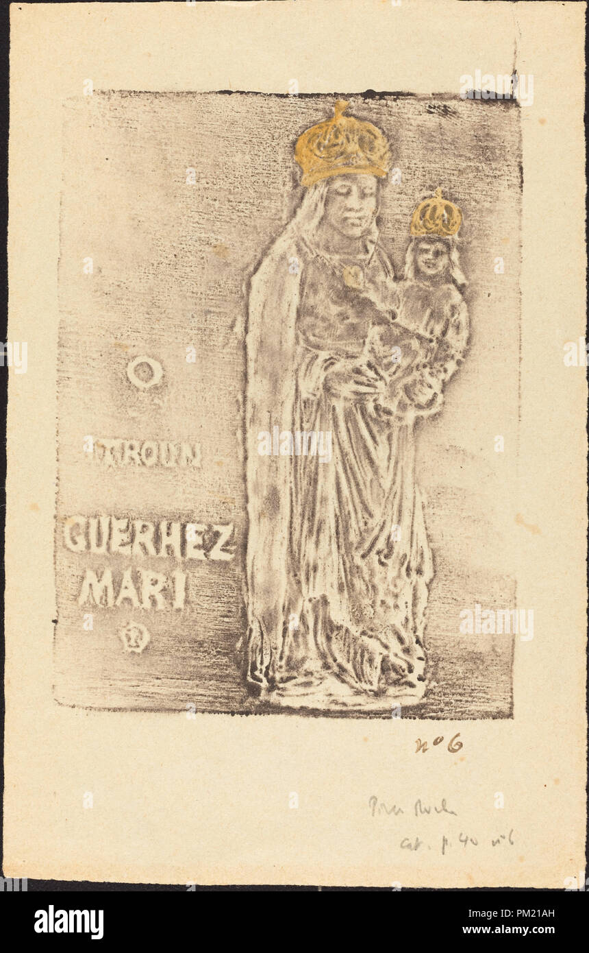 Notre Dame Le Folgoet (Unsere Liebe Frau von folgoet). Medium: gypsograph. Museum: Nationalgalerie, Washington DC. Autor: Pierre Roche. Stockfoto