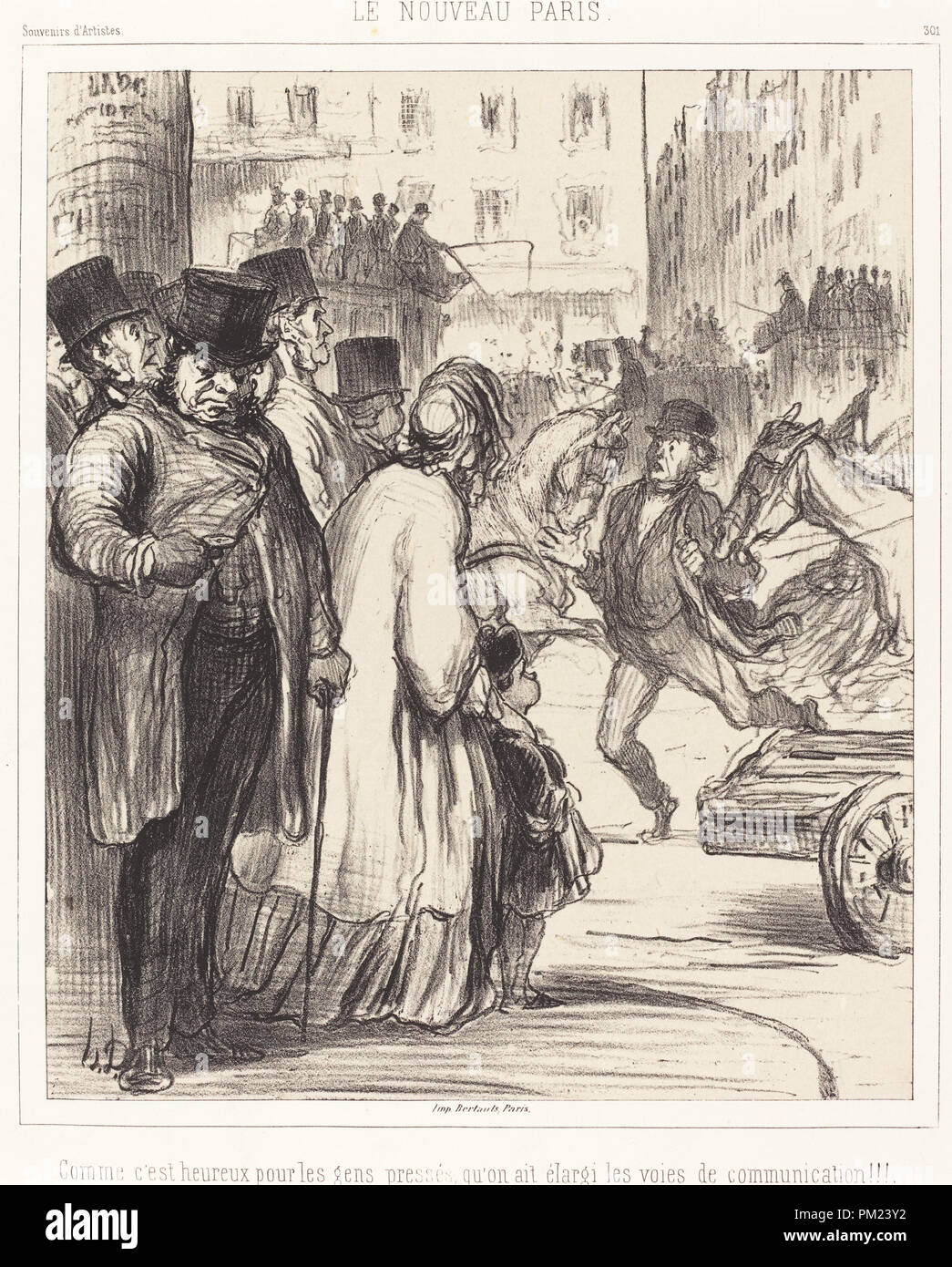 Le Nouveau Paris. Stand: 1862. Medium: Lithographie. Museum: Nationalgalerie, Washington DC. Thema: Honoré Daumier. Stockfoto