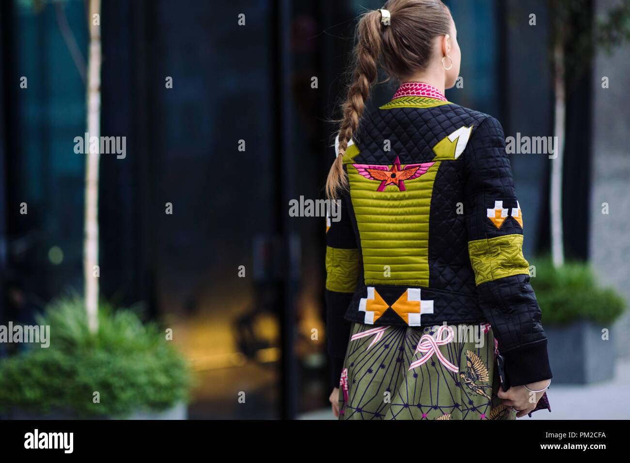 Xenia Tchoumitcheva posing außerhalb der Temperley London Landebahn zeigen während der London Fashion Week - Sept. 15, 2018 - Foto: Start- und Landebahn Manhattan*** Nur für redaktionelle Verwendung *** | Verwendung weltweit Stockfoto