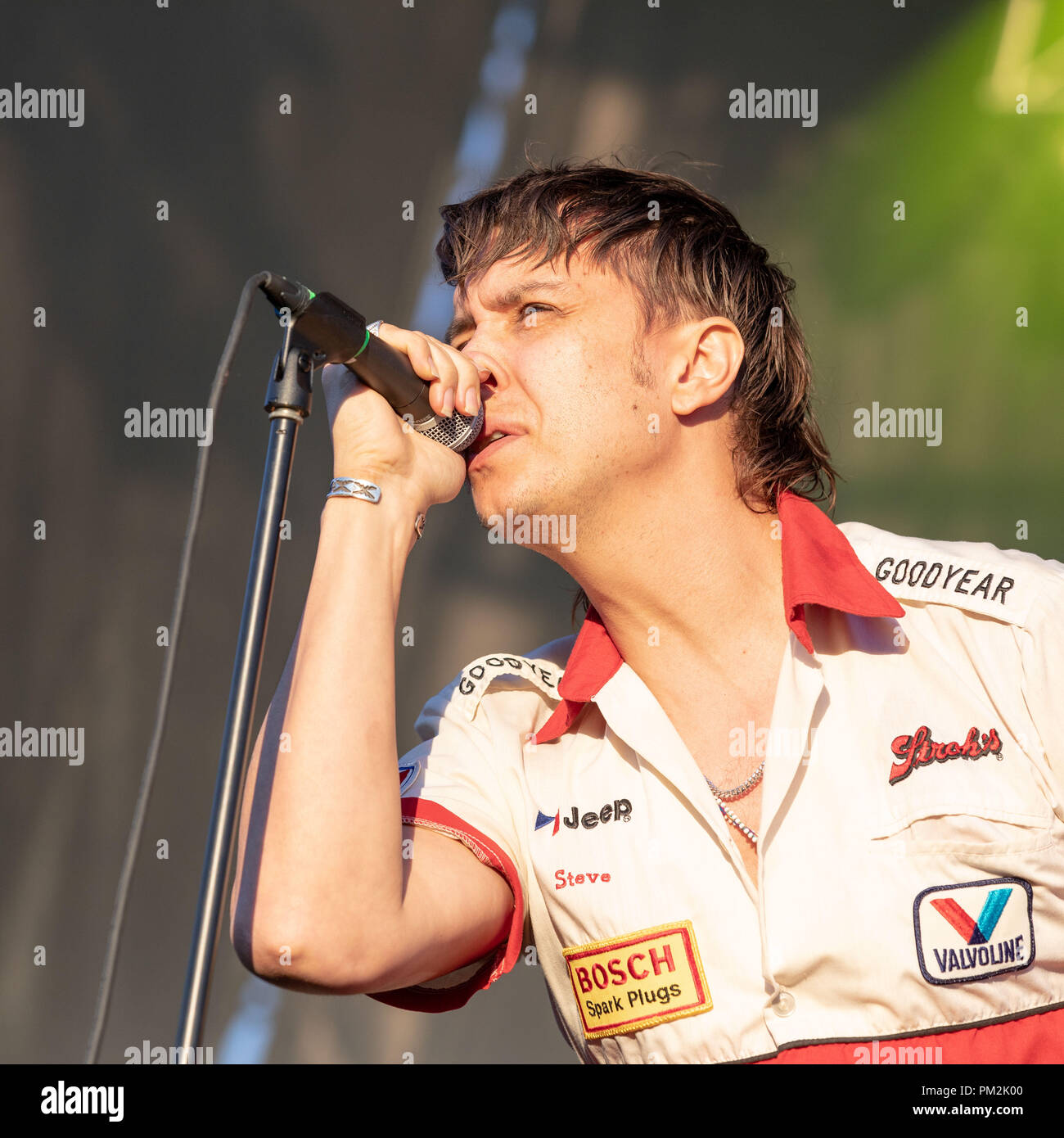 Chicago, Illinois, USA. 15 Sep, 2018. JULIAN CASABLANCAS Der Voidz während Riot Fest am Douglas Park in Chicago, Illinois Credit: Daniel DeSlover/ZUMA Draht/Alamy leben Nachrichten Stockfoto