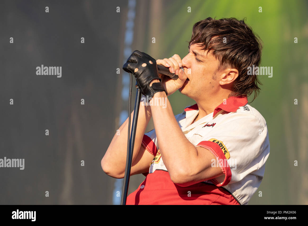 Chicago, Illinois, USA. 15 Sep, 2018. JULIAN CASABLANCAS Der Voidz während Riot Fest am Douglas Park in Chicago, Illinois Credit: Daniel DeSlover/ZUMA Draht/Alamy leben Nachrichten Stockfoto