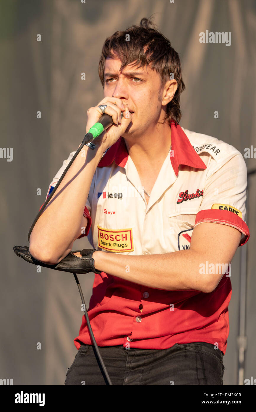 Chicago, Illinois, USA. 15 Sep, 2018. JULIAN CASABLANCAS Der Voidz während Riot Fest am Douglas Park in Chicago, Illinois Credit: Daniel DeSlover/ZUMA Draht/Alamy leben Nachrichten Stockfoto