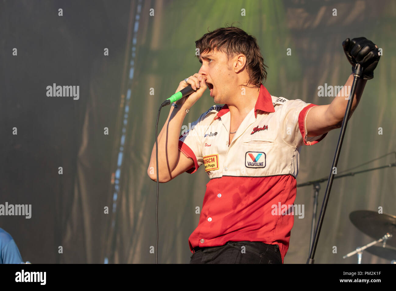 Chicago, Illinois, USA. 15 Sep, 2018. JULIAN CASABLANCAS Der Voidz während Riot Fest am Douglas Park in Chicago, Illinois Credit: Daniel DeSlover/ZUMA Draht/Alamy leben Nachrichten Stockfoto