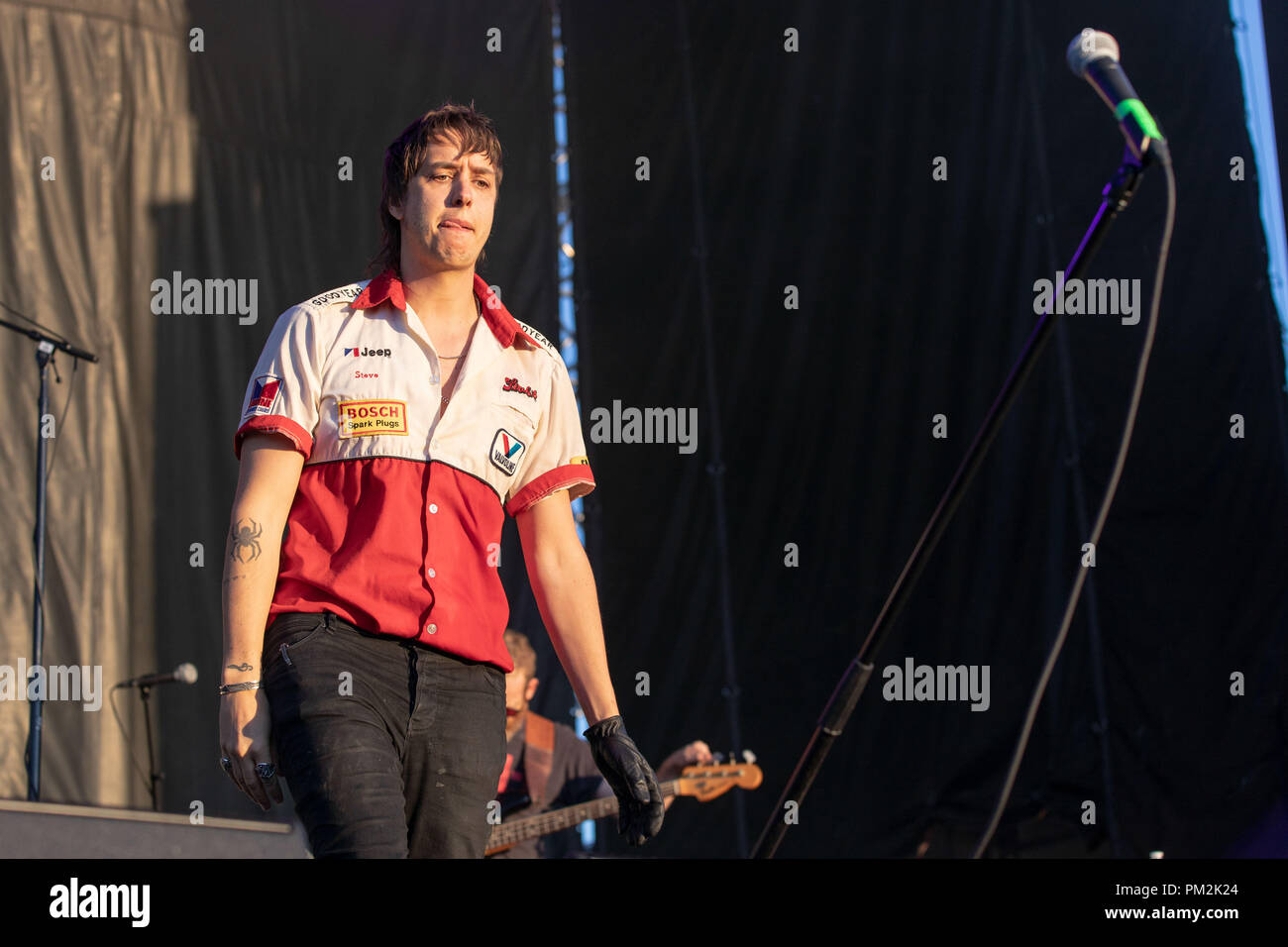 Chicago, Illinois, USA. 15 Sep, 2018. JULIAN CASABLANCAS Der Voidz während Riot Fest am Douglas Park in Chicago, Illinois Credit: Daniel DeSlover/ZUMA Draht/Alamy leben Nachrichten Stockfoto