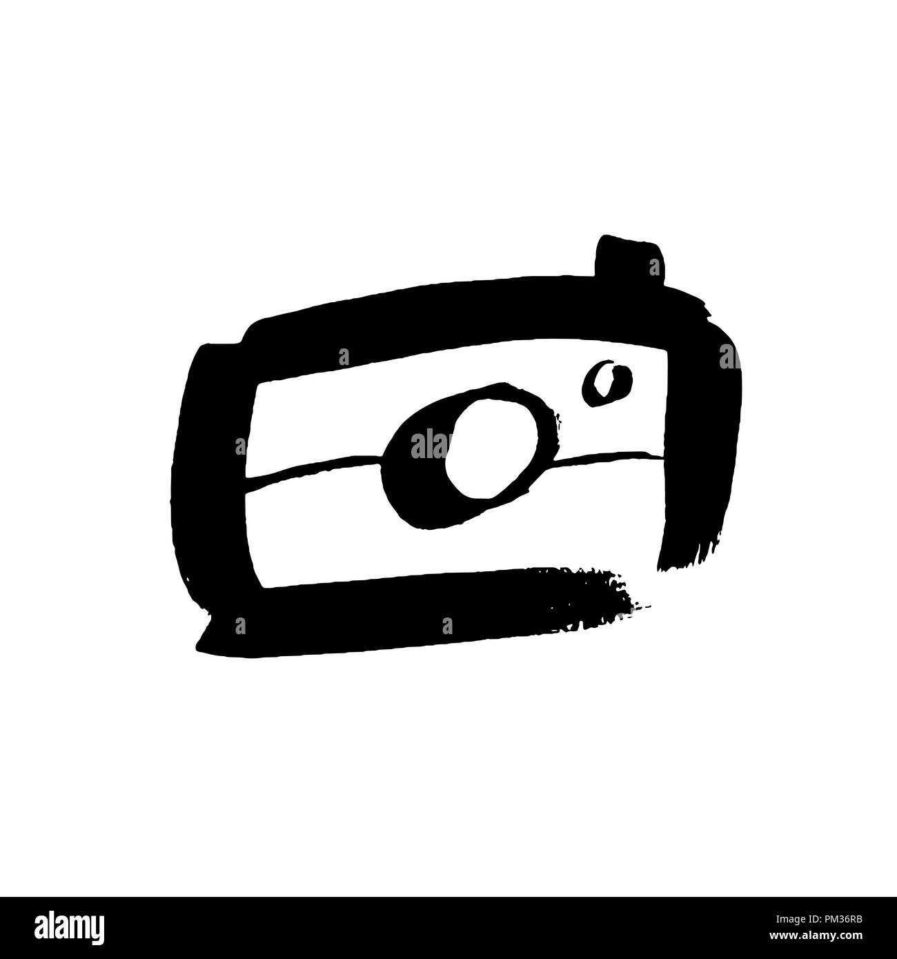 Grunge Foto Kamera Symbol. Vector Illustration. Stock Vektor