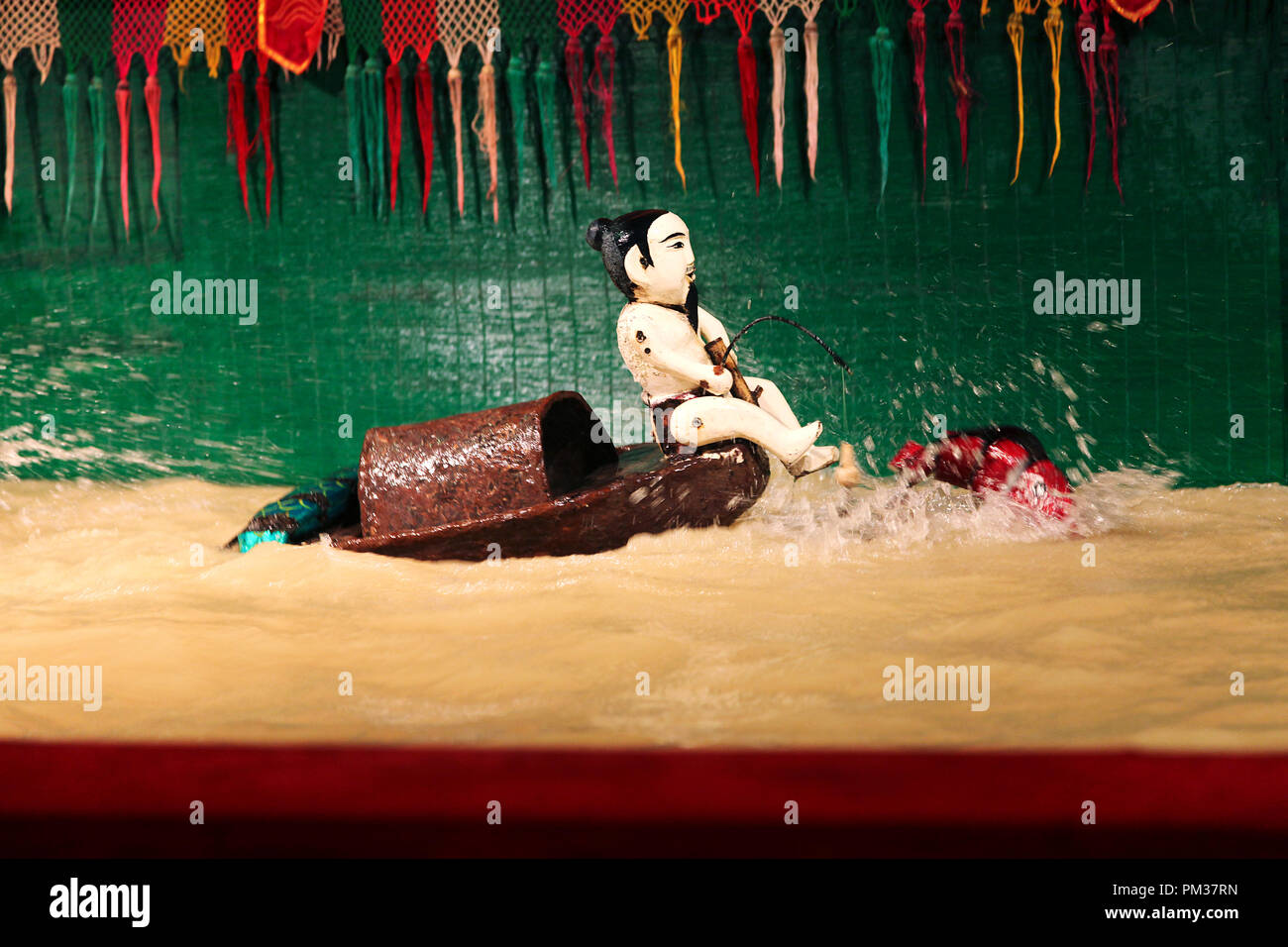 SAIGON, VIETNAM - 05 Januar, 2015 - Traditionelle Water Puppet Theatre Stockfoto