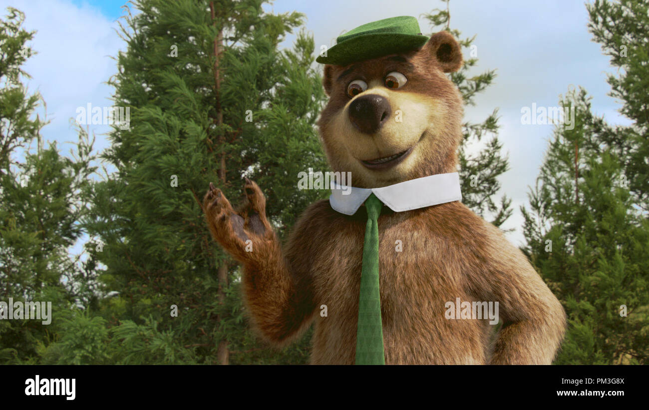 Yogi Bear, wie von Dan Aykroyd geäußert, in Warner Bros. Pictures live-action/computer-Abenteuer in 3D-animierten, "Yogi Bear", ein Warner Bros.-Bilder freigeben. Stockfoto