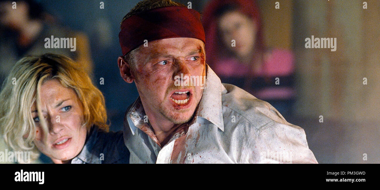 Film noch aus der haun Der Toten", Kate Ashfield, Simon Pegg © 2004 Rogue Features-Datei Referenz # 30735667 THA nur für redaktionelle Verwendung - Alle Rechte vorbehalten Stockfoto