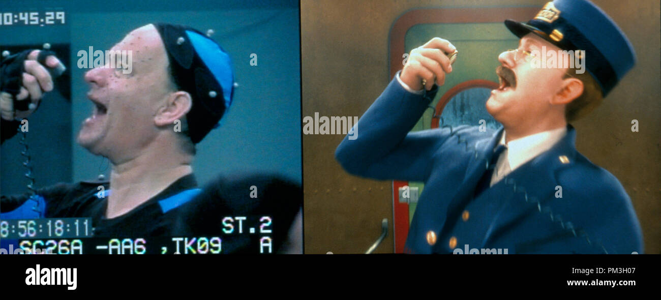 Szenenfoto aus "Der Polar Express Tom Hanks © 2004 Warner Brothers Datei Referenz # 30735734 THA nur für redaktionelle Verwendung - Alle Rechte vorbehalten Stockfoto