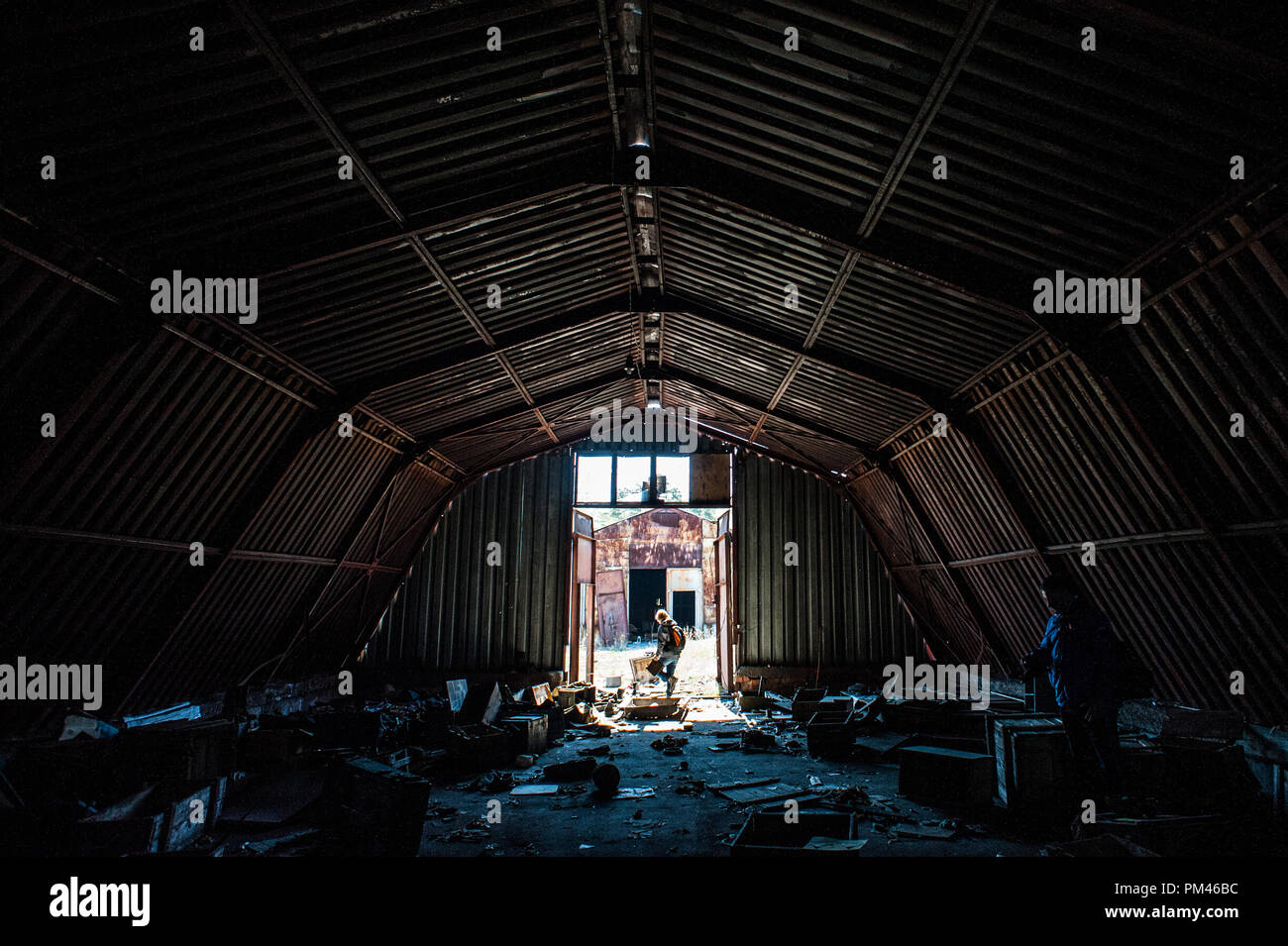Alte russische Militärbasis aufgegeben. Legale Inhalte Stockfoto