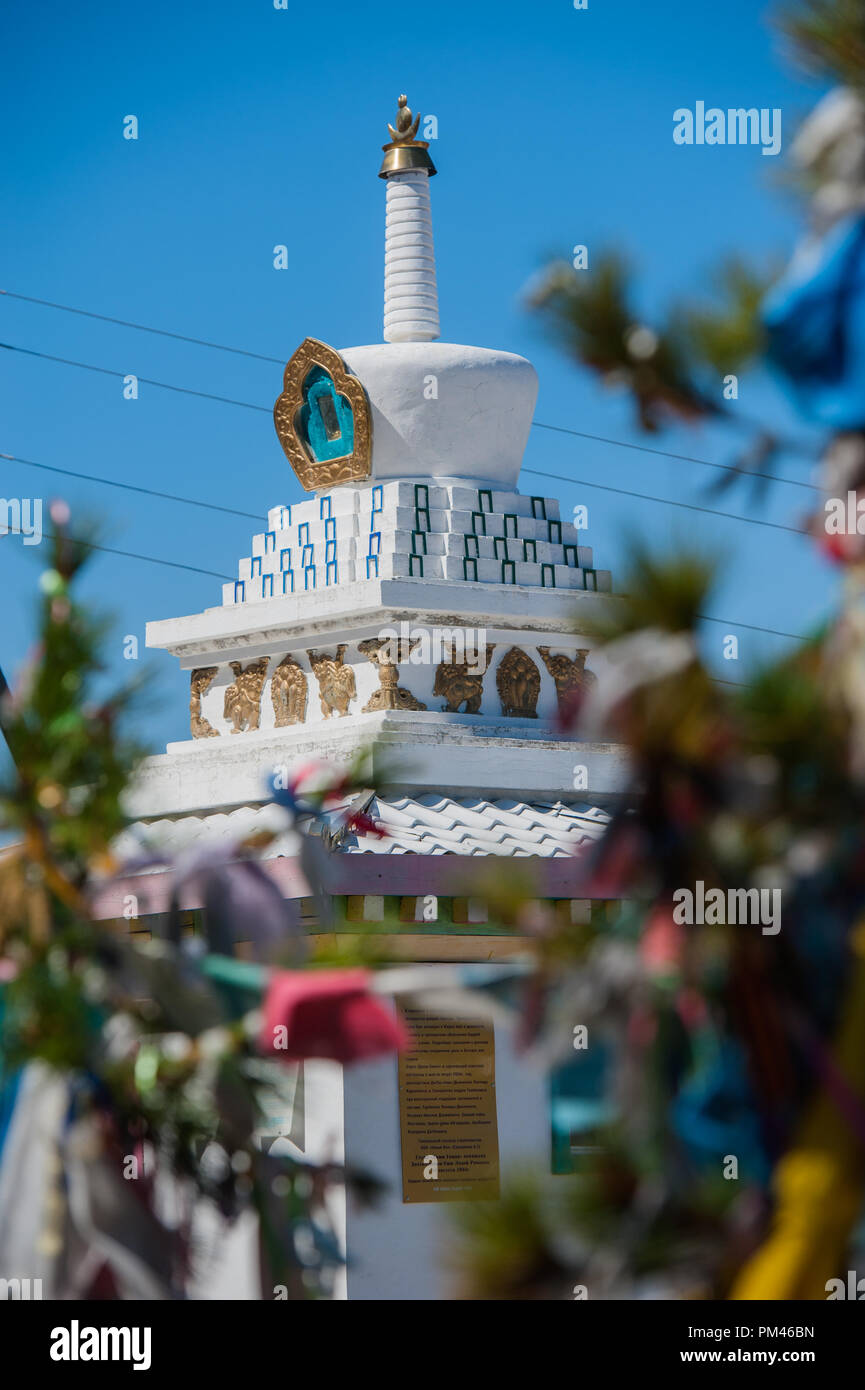 Datsan - Eines der buddhistischen Klöster in Russland. Republik Burjatien, Russland. Stockfoto