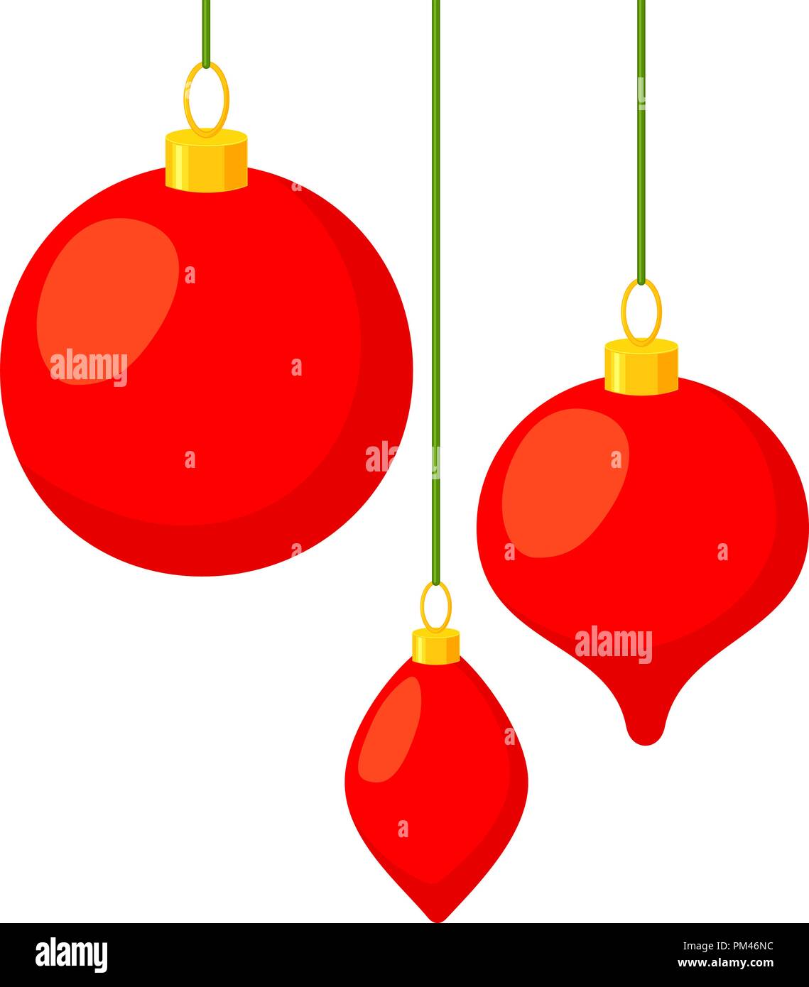 Bunte cartoon Christbaumschmuck Stock Vektor