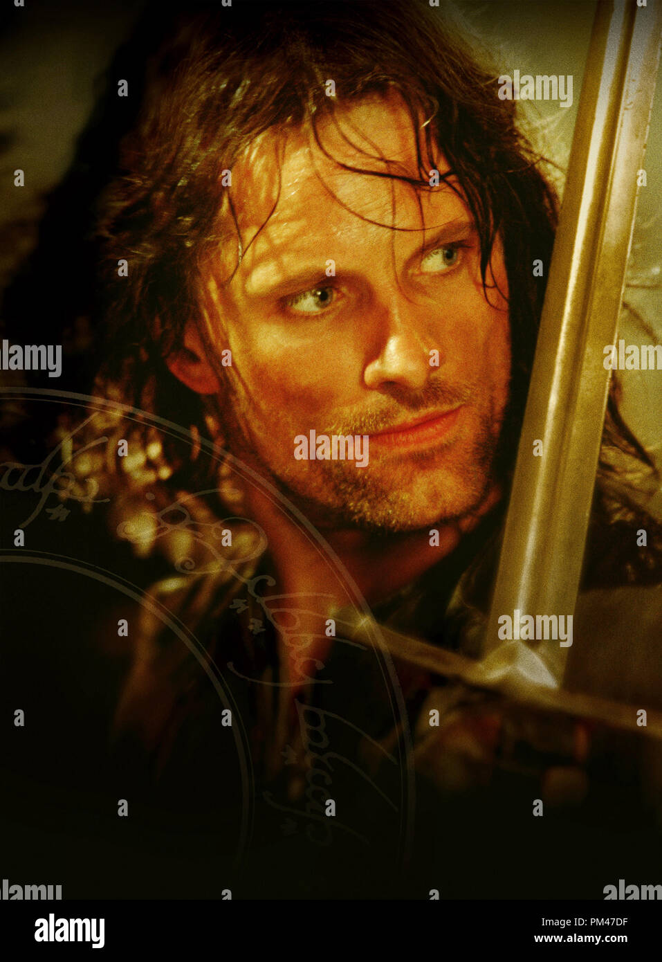 Newline Bilder präsentiert "Der Herr der Ringe: Die Gefährten" Viggo Mortensen © 2001 Neue Linie Stockfoto