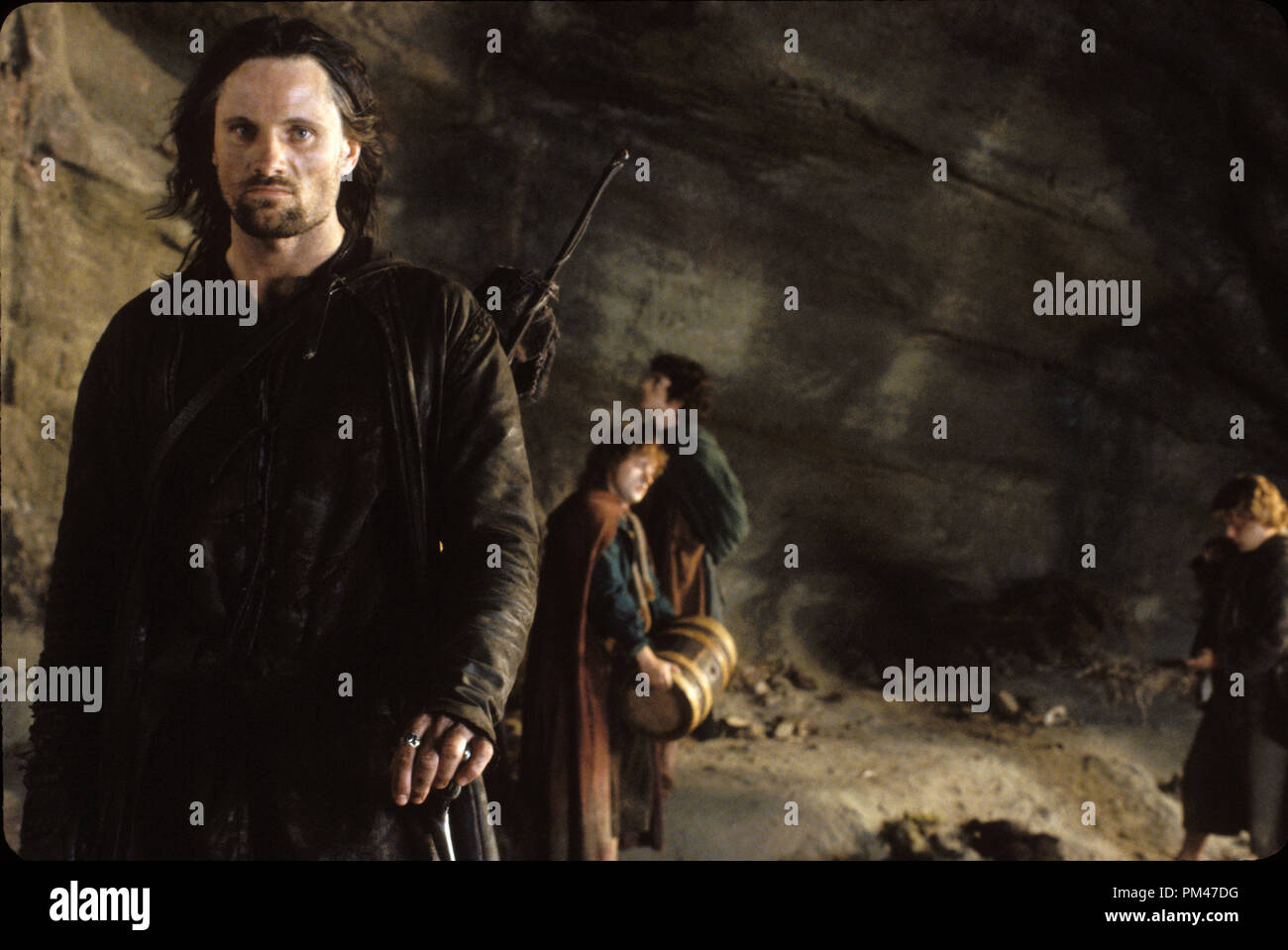 Newline Bilder präsentiert "Der Herr der Ringe: Die Gefährten" Viggo Mortensen © 2001 Neue Linie Stockfoto