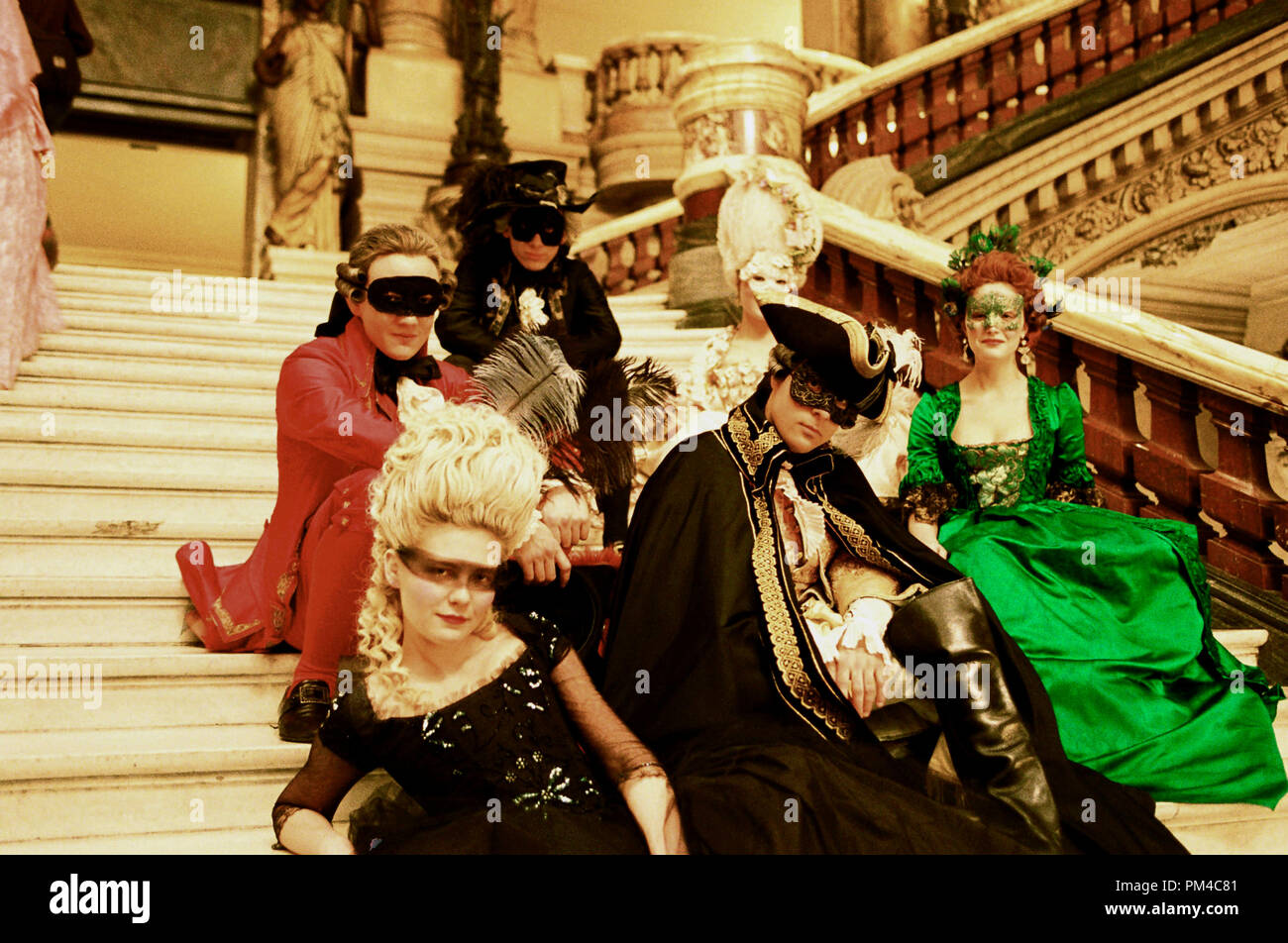 Film noch von 'Marie Antoinette' Sebastian Armesto, Kirsten Dunst, Al Weaver, Jason Schwartzman, Mary Nighy, Rose Byrne Stockfoto