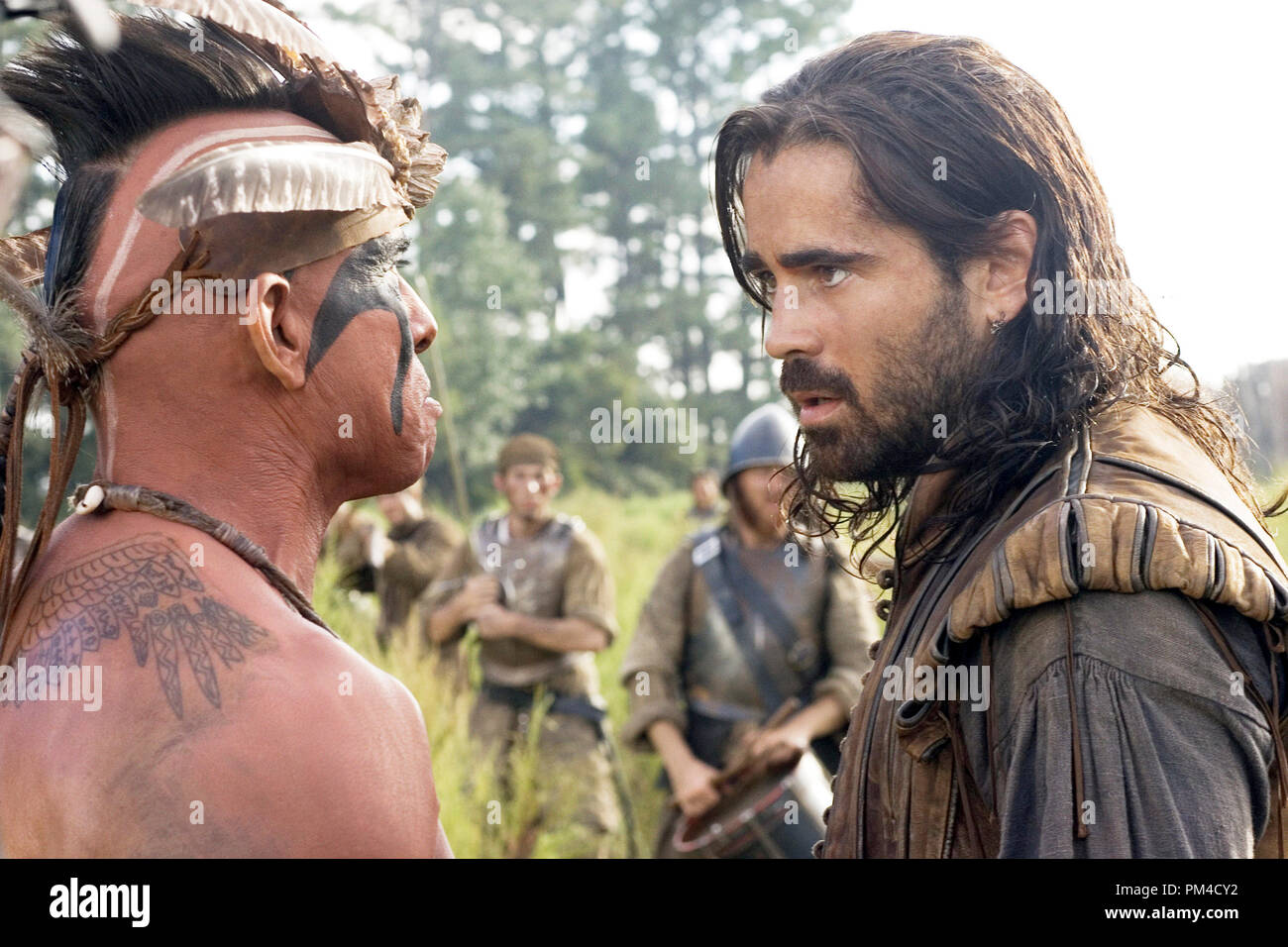 Szenenfoto aus "Die Neue Welt" Raoul Trujillo, Colin Farrell 2005 Stockfoto