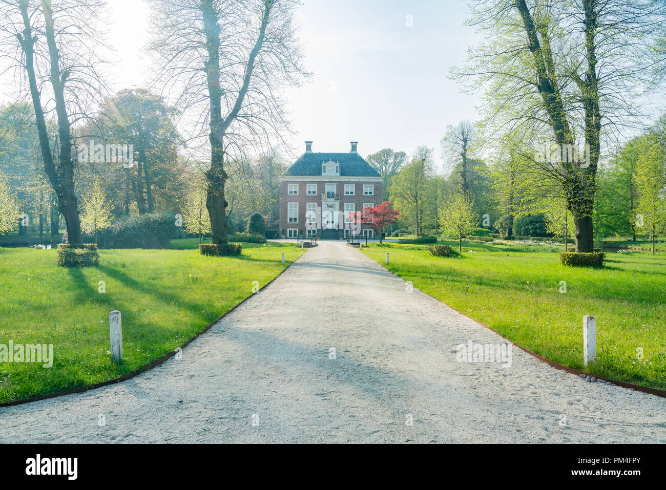 Am Nachmittag auf die historische Huis Te Manpad in Heemstede, Niederlande Stockfoto