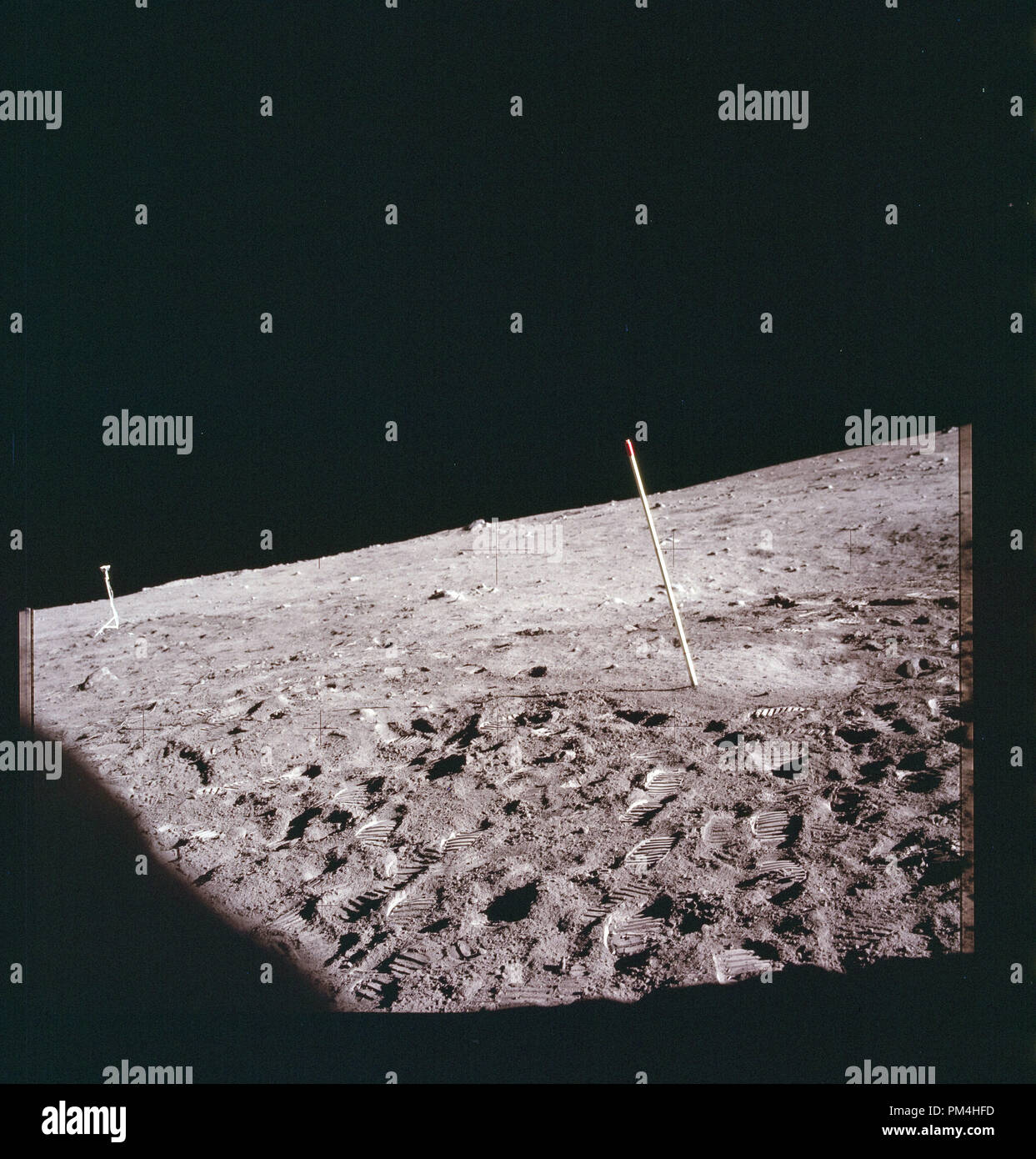 Die Oberfläche des Mondes im Juli 20, 1969 die Geschichte der Reise auf den Mond und die anschließende Mondlandung. Datei Referenz Nr. 1003 313 THA Stockfoto