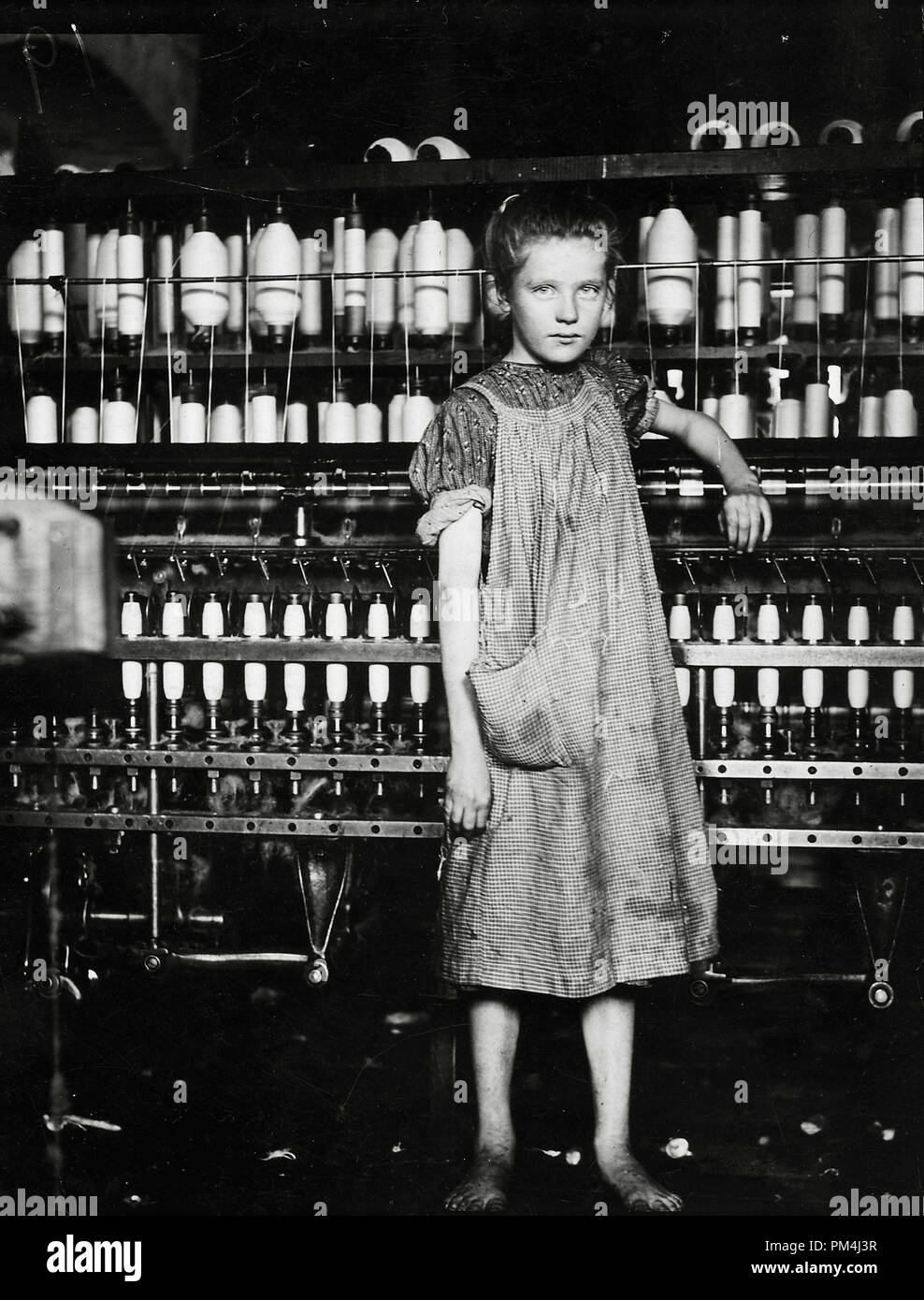 Kind Arbeiter Addie Laird, 12 Jahre alt. Spinner in einer Baumwollspinnerei. Februar 1910 Datei Referenz Nr. 1003 501 THA Stockfoto