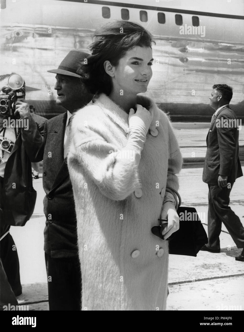 First Lady Jacqueline Kennedy kommt an Internationalen Flughafen Palm Beach, West Palm Beach, Florida, 1961. Datei Referenz Nr. 1003 696 THA Stockfoto