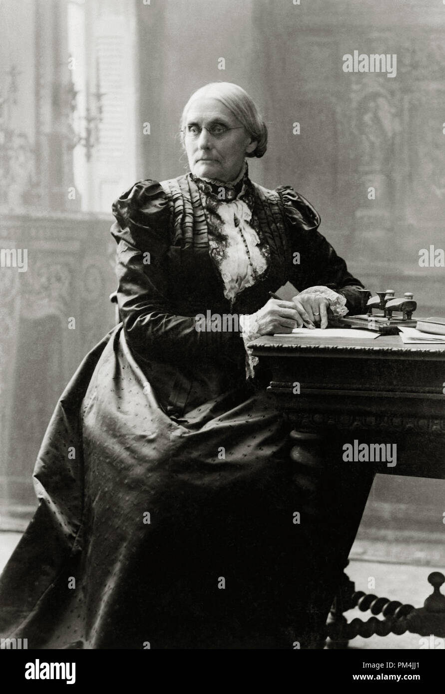 Portrait von Susan B. Anthony im Jahr 1900, als sie 80 Jahre alt war. Datei Referenz Nr. 1003 788 THA Stockfoto