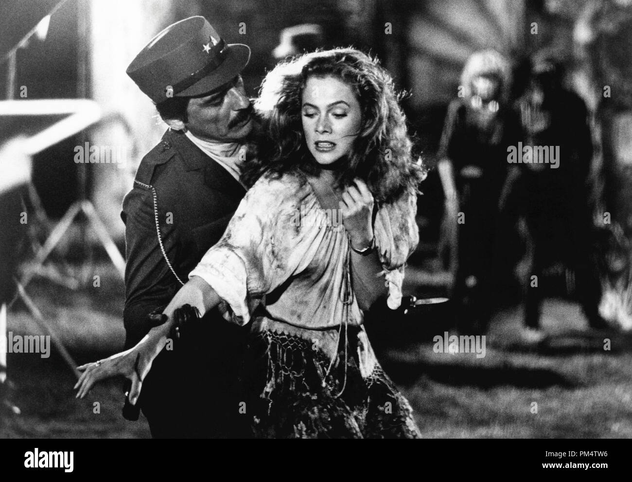 Manuel ojeda und Kathleen Turner "Romancing den Stein' 1984 Stockfoto