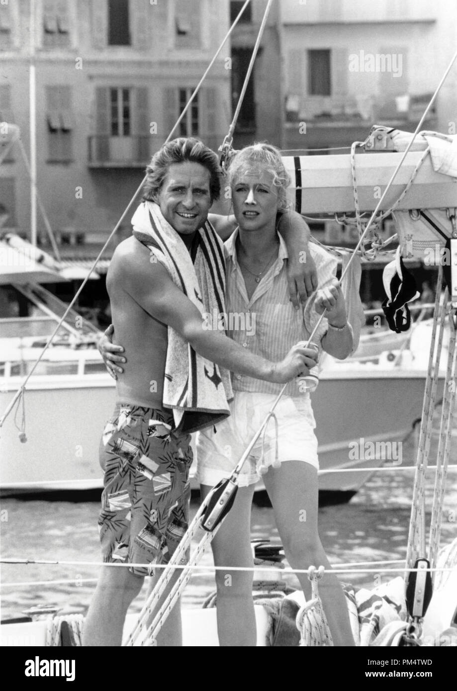 Michael Douglas und Kathleen Turner "The Jewel of the Nile" 1985 Stockfoto