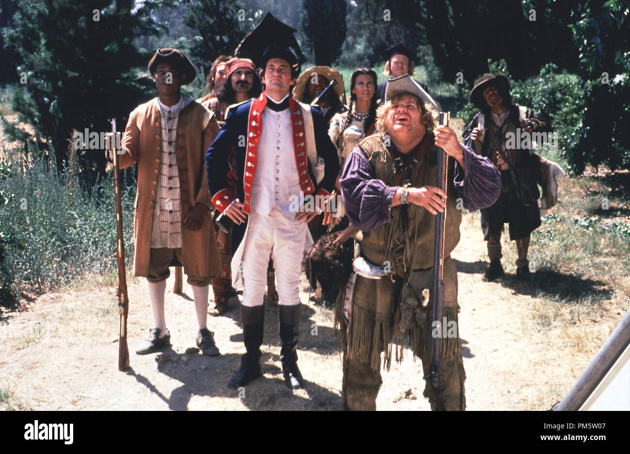 Szenenfoto aus "Fast Helden Bokeem Woodbine, Eugene Levy, Matthew Perry, Lisa Barbuscia, Chris Farley © 1998 Turner/Warner Foto: D. Newcomb Datei Referenz # 30996655 THA nur für redaktionelle Verwendung - Alle Rechte vorbehalten Stockfoto
