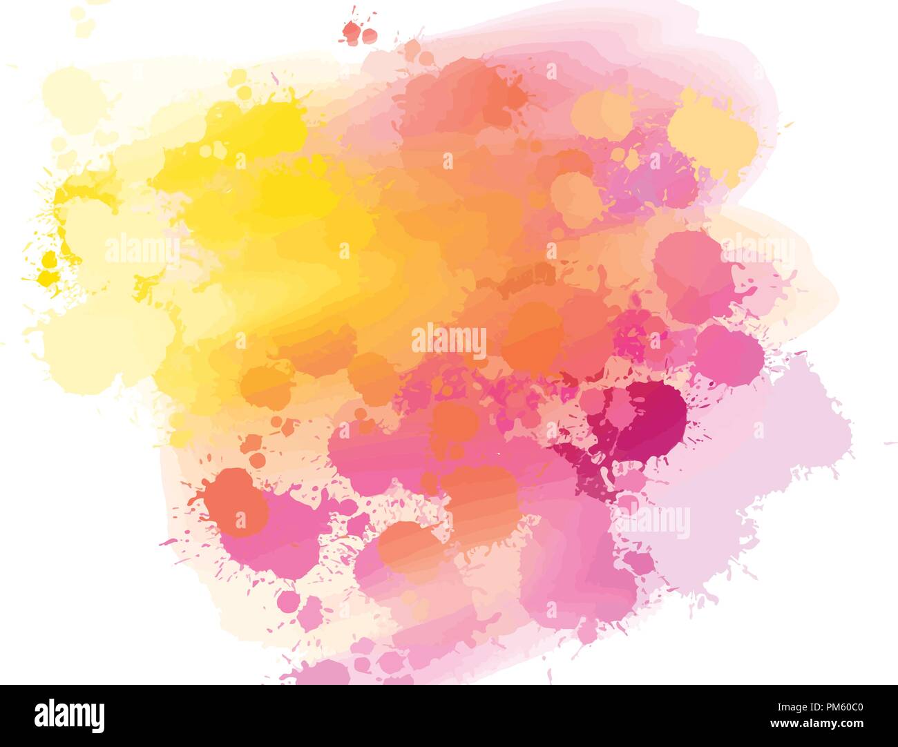 Handgezeichneten Farben Spritzer Hintergrund. Bunte vektor Skizze für Drucken Dekoration. CMYK-Farbraum. Stock Vektor