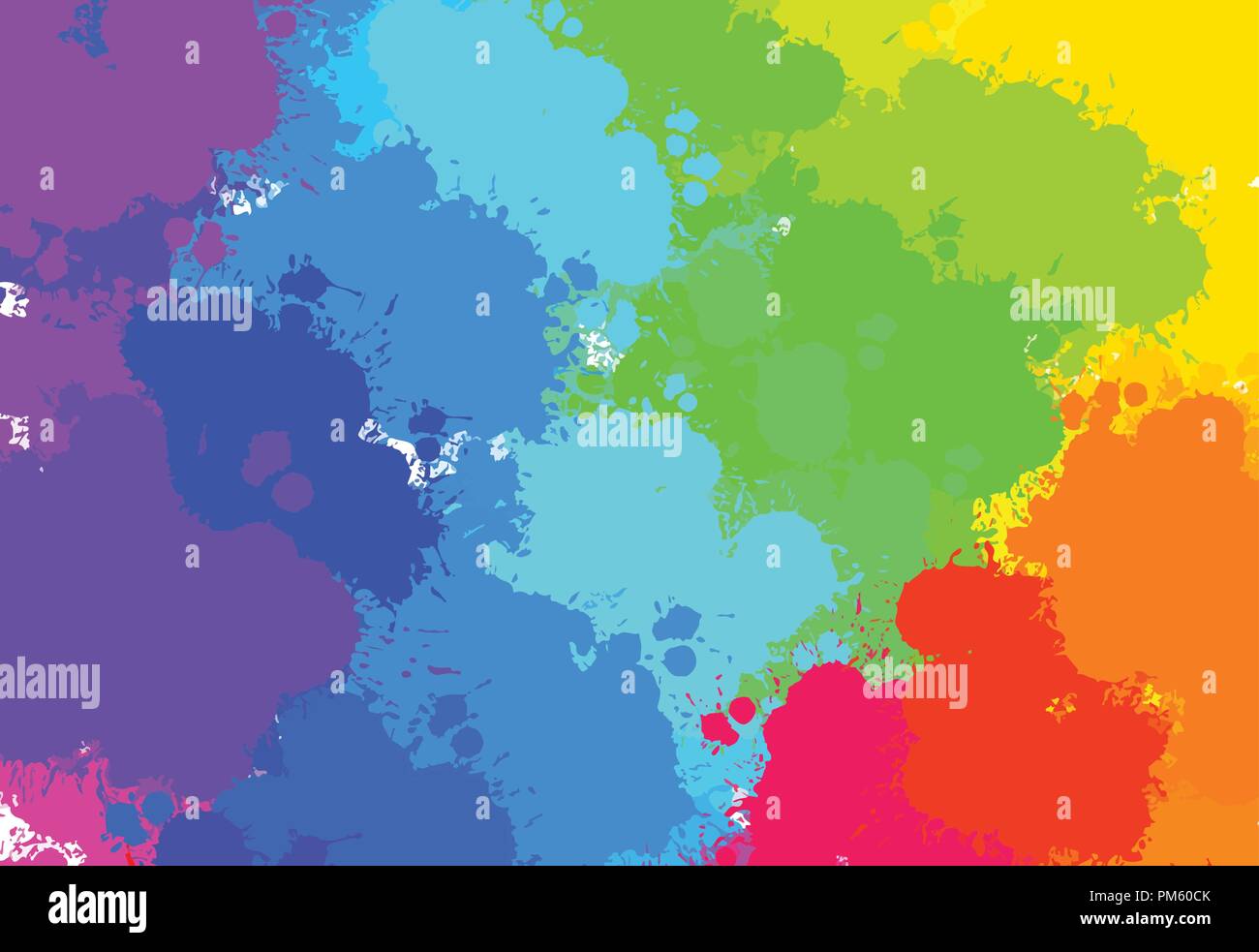 Hand - bunte Spritzer diagonal gezeichnet, vector Hintergrund für Drucken Dekoration. CMYK-Farbraum. Stock Vektor