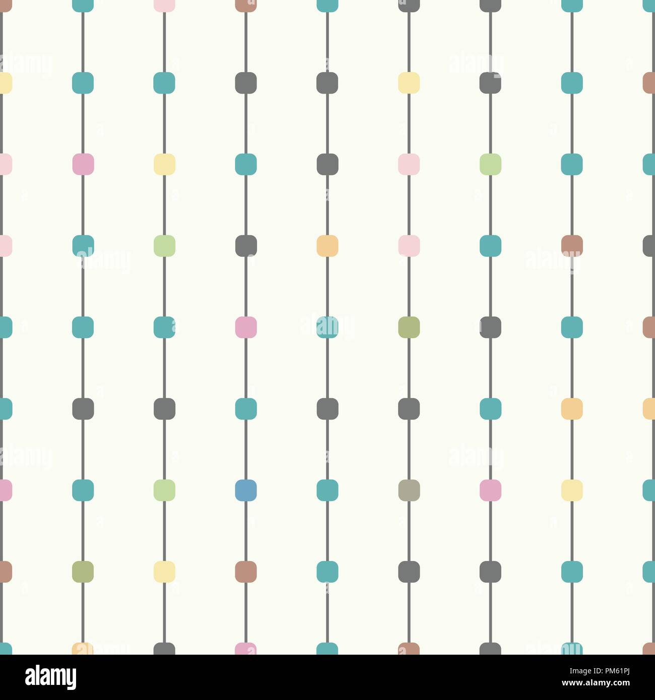 Zusammenfassung von bunten Punktmuster auf dem Streifen Linie Hintergrund, Illustration Vector EPS 10. Stock Vektor