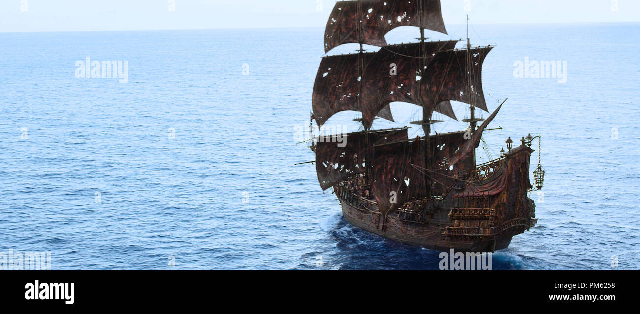 "Piraten der Karibischen Meere: On Stranger Tides "Queen Anne's Revenge Stockfoto
