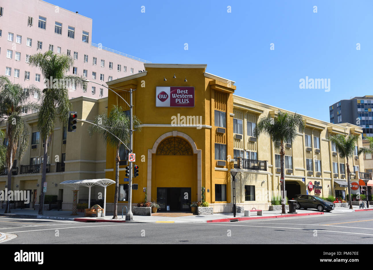 LONG BEACH, CALIF-Sept 10, 2018: Best Western Hotel. In der Nähe des Convention Center und Business District in Downtown Long Beach. Stockfoto