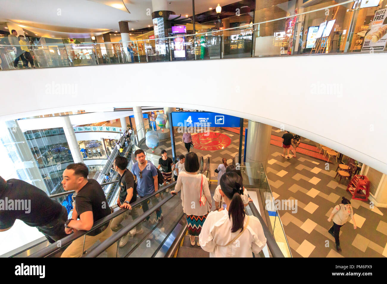 Bangkok, Thailand - 25. Juli 2018: Die innere Klemme 21 Shopping Mall in Bangkok. Stockfoto