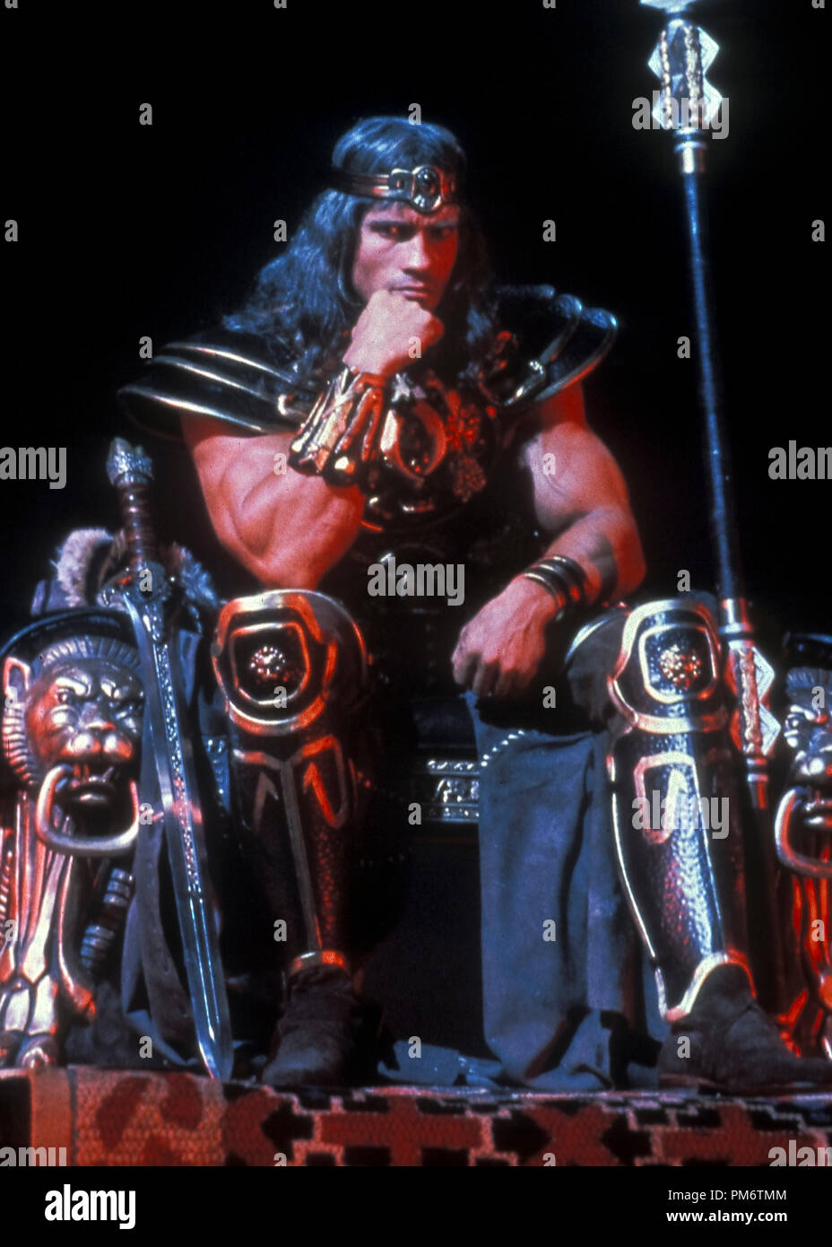 Szenenfoto aus "Conan der Barbar" Arnold Schwarzenegger © 1981 Universal Pictures Stockfoto