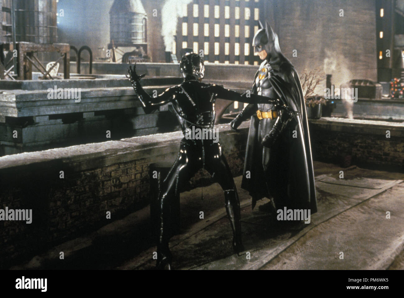 Film noch von 'Batmans Rückkehr' Michelle Pfeiffer, Michael Keaton © 1992 Warner Brothers und DC Comics Stockfoto