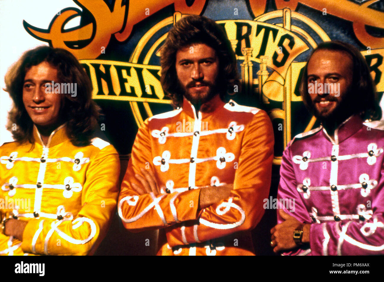 Werbung Film noch aus der gt. Pepper's Lonely Hearts Club Band" 1978 Robin Gibb Barry Gibb Maurice Gibb Stockfoto