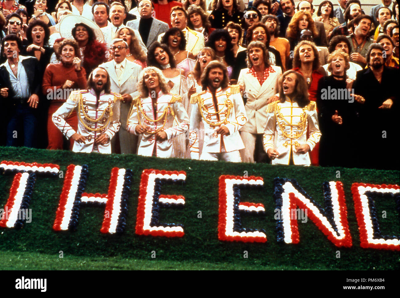 Werbung Film noch aus der gt. Pepper's Lonely Hearts Club Band" 1978 Maurice Gibb, Peter Frampton, Barry Gibb, Robin Gibb Stockfoto