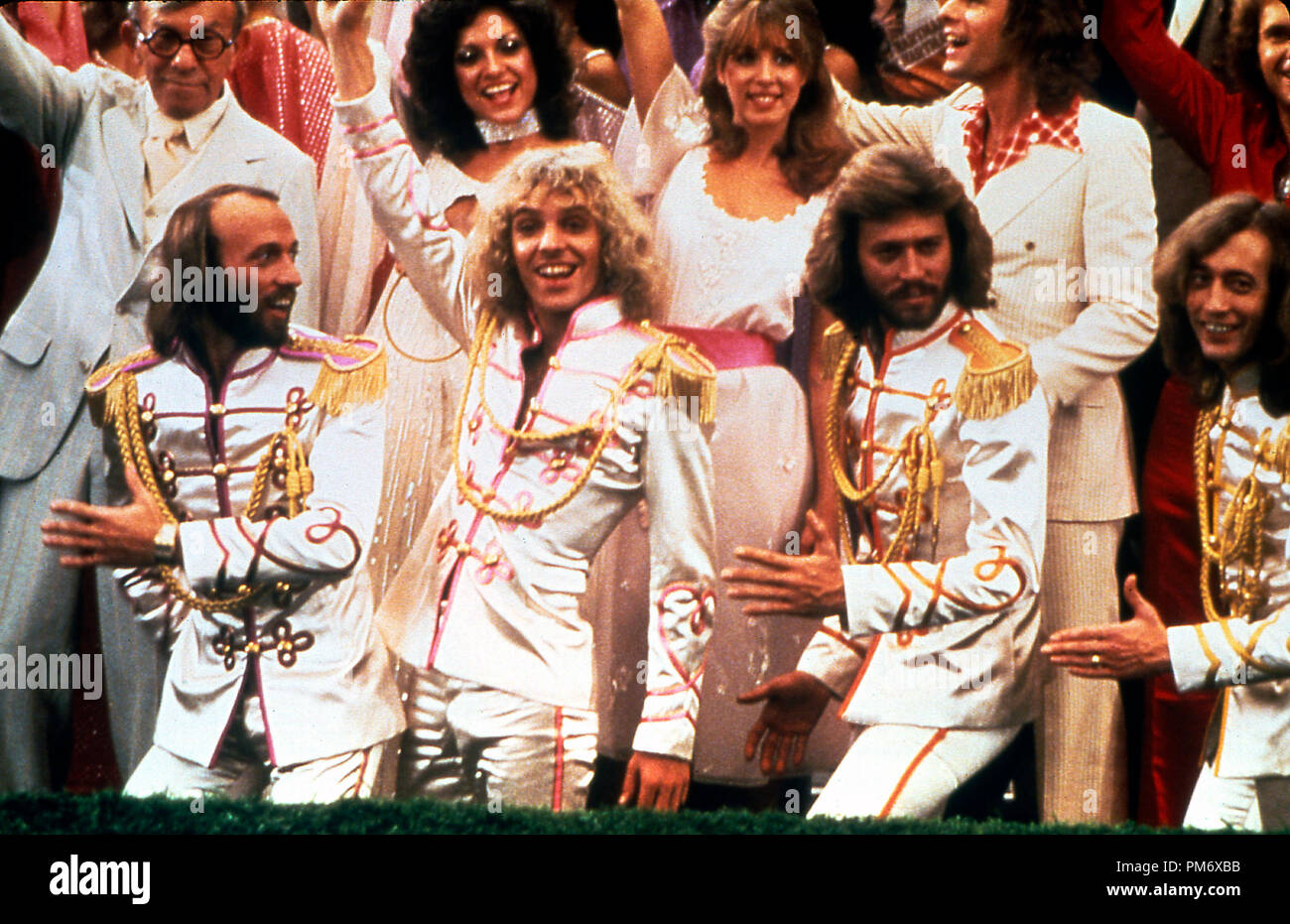 Werbung Film noch aus der gt. Pepper's Lonely Hearts Club Band" 1978 Maurice Gibb, Peter Frampton, Barry Gibb, Robin Gibb Stockfoto